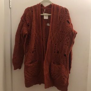 Free people oversized open knit cardigan